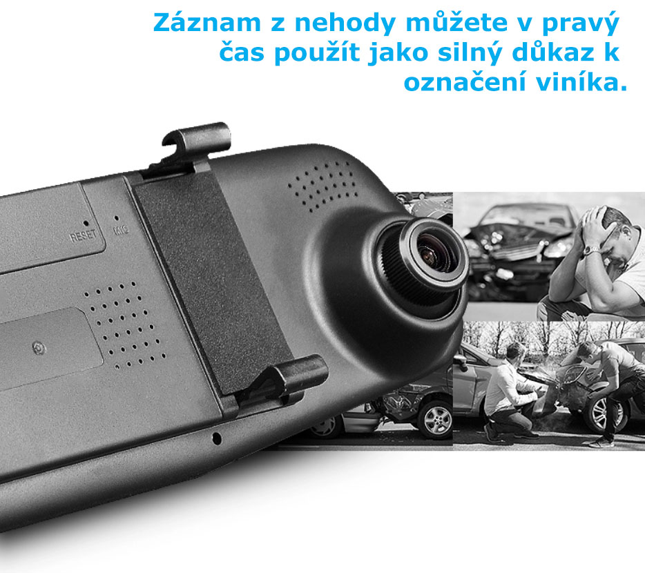 Kamera do auta Yikoo DV110R - 4,3" LCD, duální