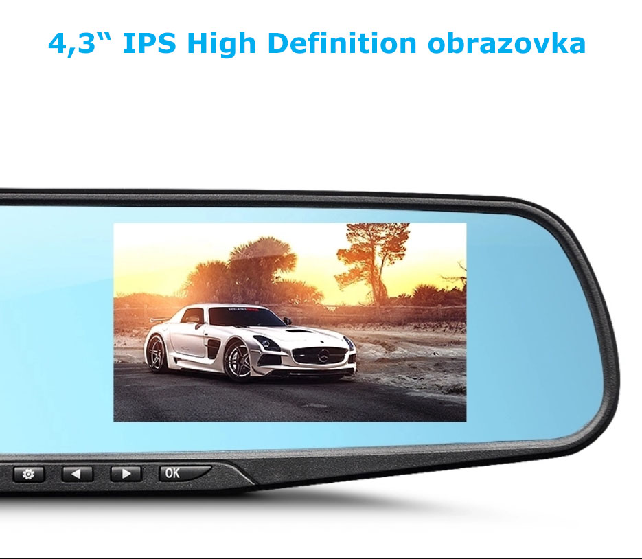Kamera do auta Yikoo DV110R - 4,3" LCD, duální