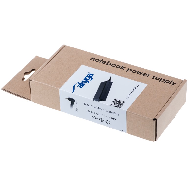 Napájecí zdroj Akyga AK-ND-22 19V/2.1A 40W 3.0x1.0mm konektor - neoriginální