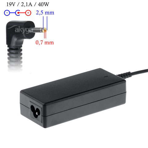 Napájecí zdroj Akyga AK-ND-23 19V/2.1A 40W 2.5x0.7mm konektor - neoriginální