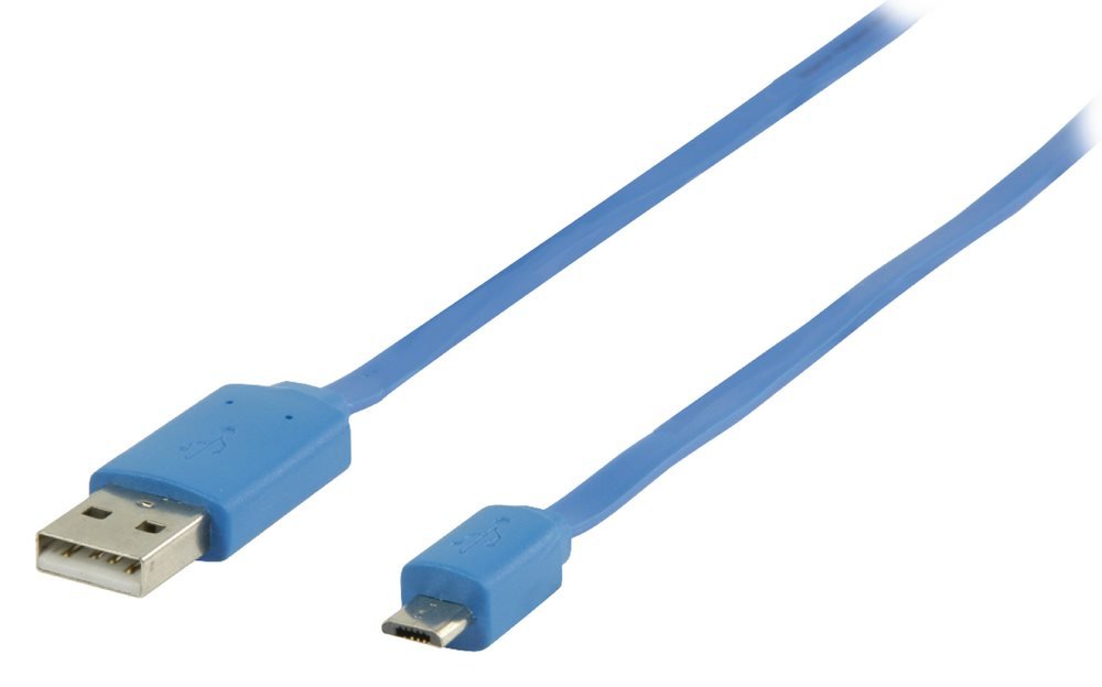 Kabel Valueline USB A na USB micro B 1m modrý