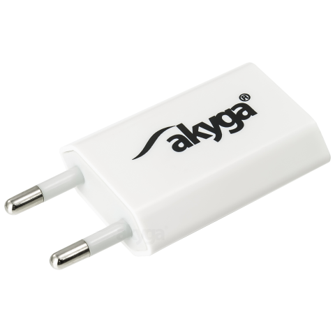 Nabíječka Akyga AK-CH-03W - USB nabíječka do el. sítě  s výstupem 5V/1000mA