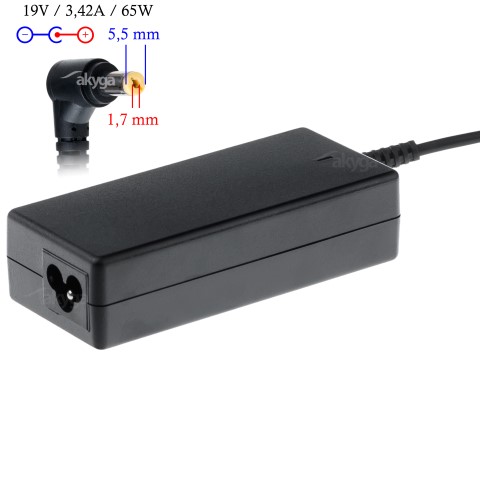 Napájecí zdroj Akyga AK-ND-06 19V/3.42A 65W 5.5x1.7mm konektor - neoriginální