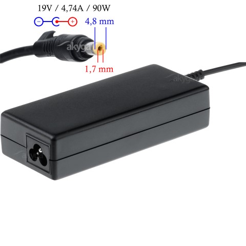 Napájecí zdroj Akyga AK-ND-08 19V/4.74A 90W 4.8x1.7mm konektor - neoriginální