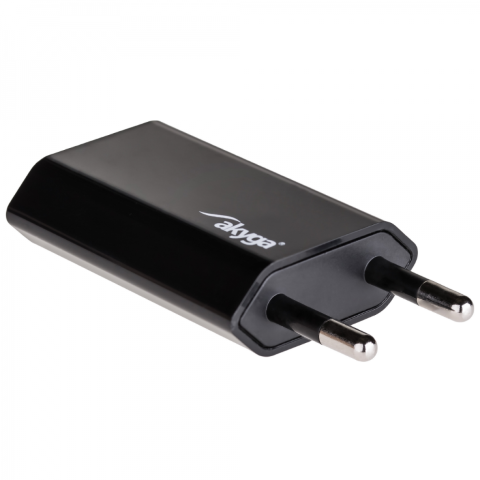 Nabíječka Akyga AK-CH-03BK - USB nabíječka do el. sítě  s výstupem 5V/1000mA