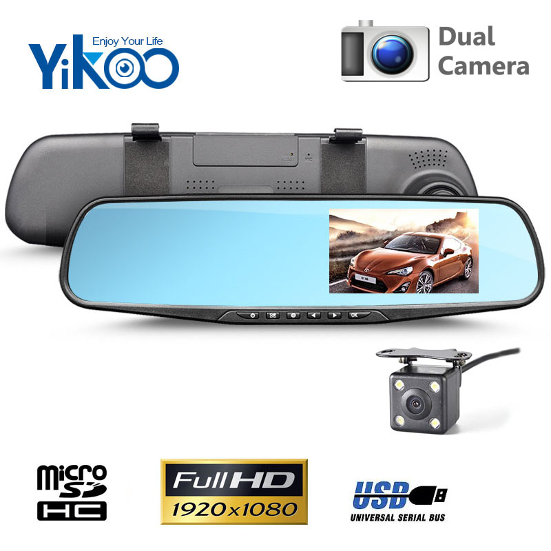 Kamera do auta Yikoo DV110R - 4,3" LCD, duální