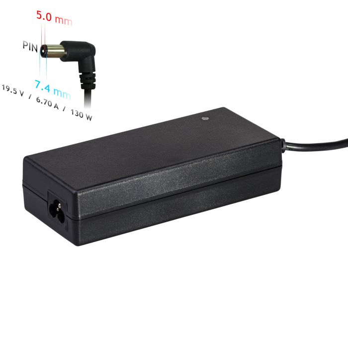 Napájecí zdroj Akyga AK-ND-57 19.5V/6.7A 130W 7.4x5.0mm + pin - neoriginální