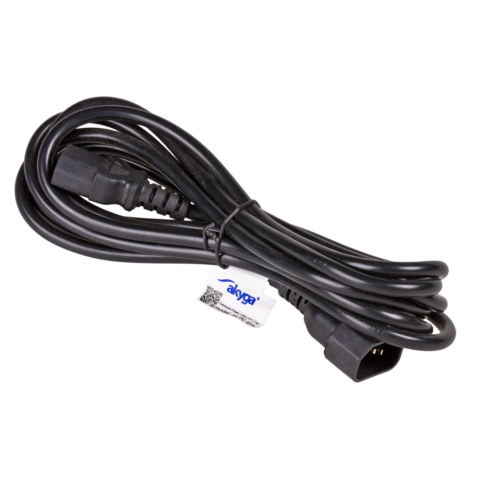 Prodlužovací kabel Akyga AK-PC-07A - IEC C13 / C14 - 3m