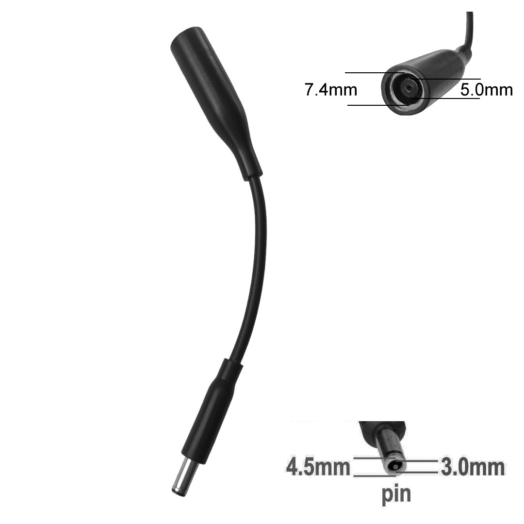Redukce pro notebooky Dell z 7.4*5.0mm na 4.5*3.0mm