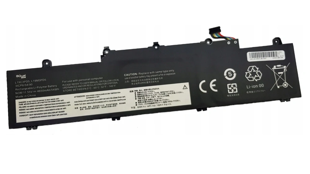 Baterie BQual L19C3PD5 pro notebooky Lenovo ThinkPad E14 E15 Gen 2 Gen 3 - Li-Pol 11.55V 4650mAh 54Wh