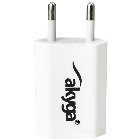 Nabíječka Akyga AK-CH-03W - USB nabíječka do el. sítě  s výstupem 5V/1000mA