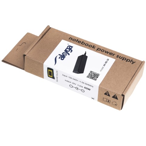 Napájecí zdroj Akyga AK-ND-24 20V/3.25A 65W Square yellow SlimTip - neoriginální