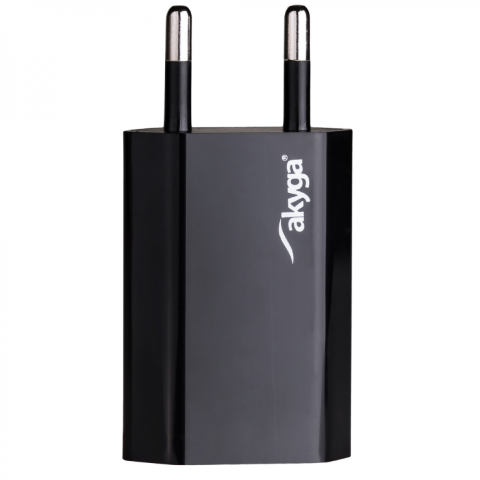 Nabíječka Akyga AK-CH-03BK - USB nabíječka do el. sítě  s výstupem 5V/1000mA