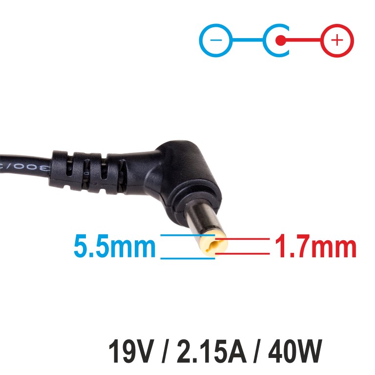Napájecí zdroj Akyga AK-ND-47 19V/2.15A 40W 5.5x1.7mm konektor - neoriginální