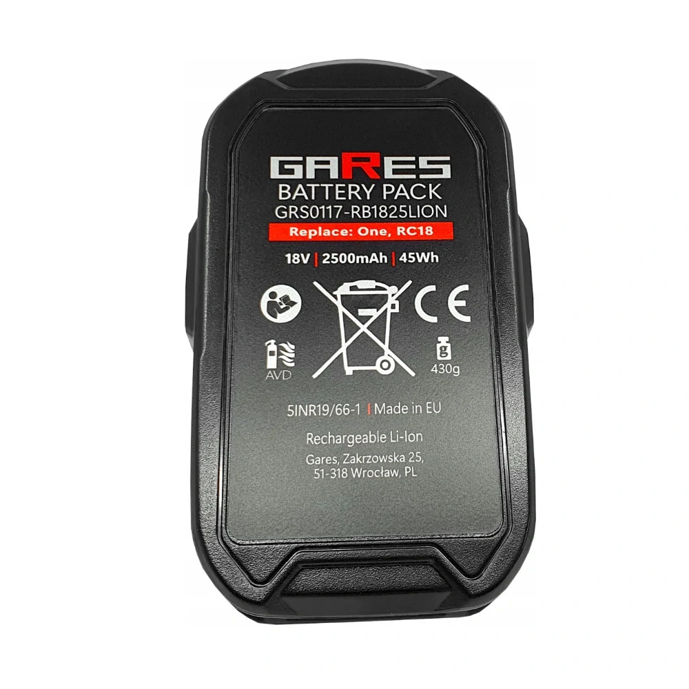 Baterie Gares RB18L25 - 18V 2500mAh Li-Ion - neoriginální