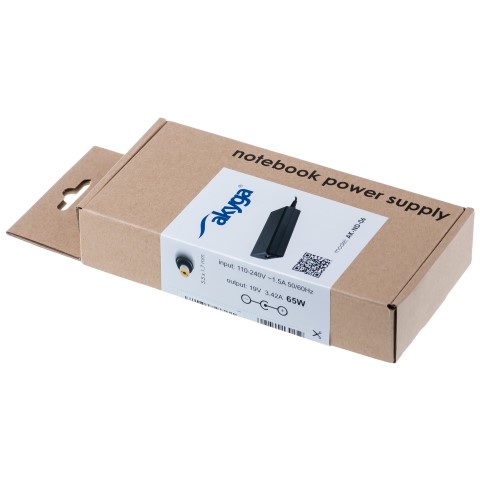 Napájecí zdroj Akyga AK-ND-06 19V/3.42A 65W 5.5x1.7mm konektor - neoriginální