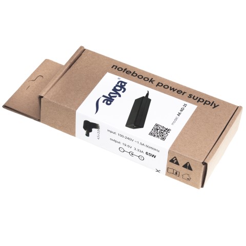Napájecí zdroj Akyga AK-ND-25 19.5V/3.33A 65W 4.5x3.0mm + pin - neoriginální