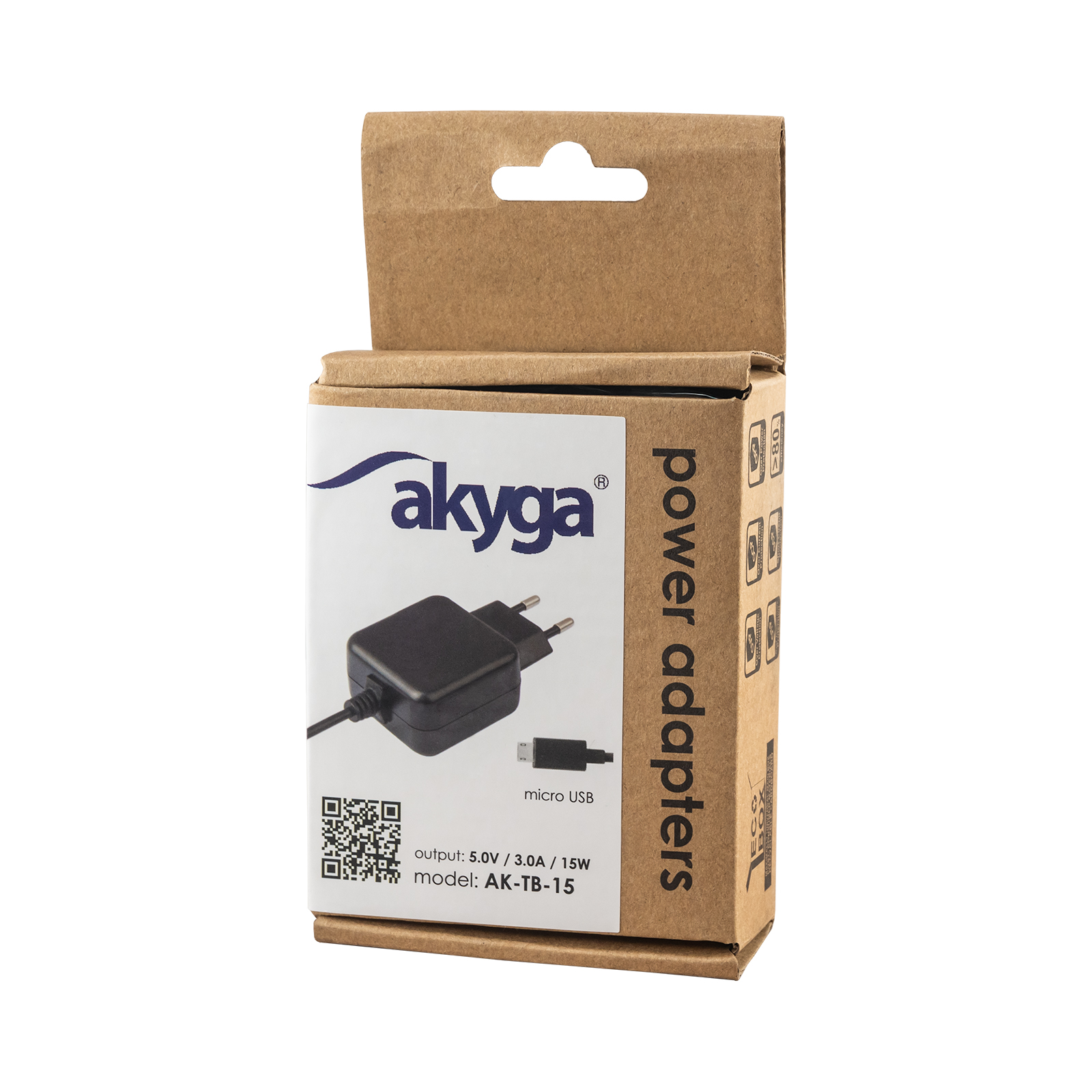 Síťová nabíječka Akyga AK-TB-15 - 5V/3A 15W microUSB konektor - neoriginální