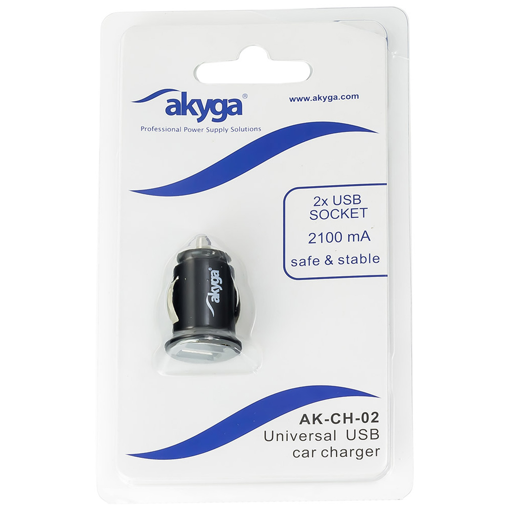 Nabíječka Akyga AK-CH-02 - USB nabíječka do auta - neoriginální