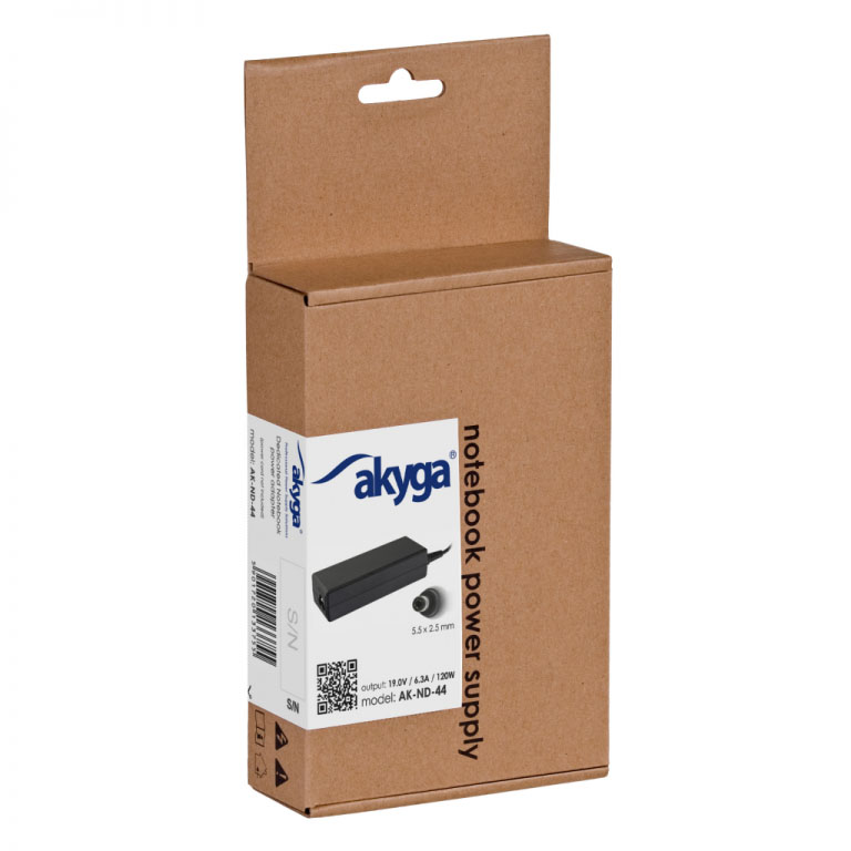 Napájecí zdroj Akyga AK-ND-44 19V/6.3A 120W 5.5x2.5mm konektor - neoriginální