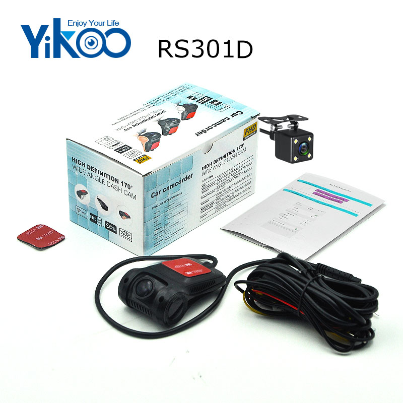 Skrytá duální kamera do auta Yikoo RS301D - FullHD, WiFi