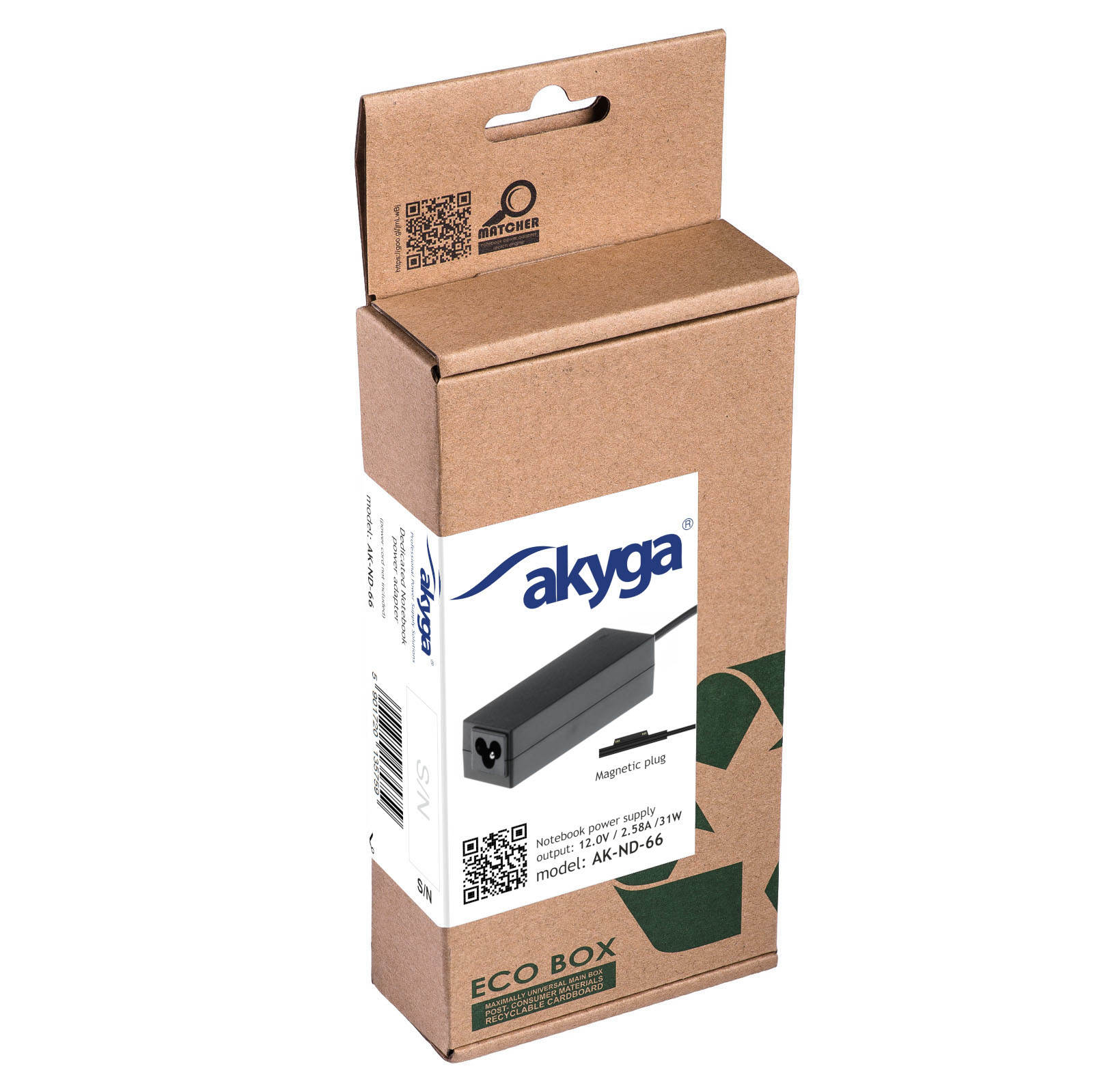 Napájecí zdroj Akyga AK-ND-66 12V/2.58A 31W Surface Connect - neoriginální