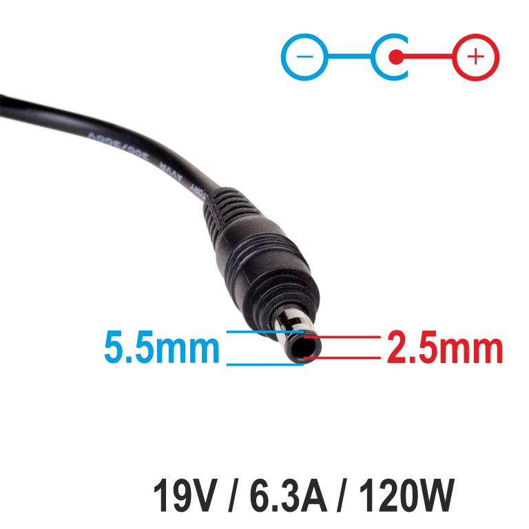 Napájecí zdroj Akyga AK-ND-44 19V/6.3A 120W 5.5x2.5mm konektor - neoriginální