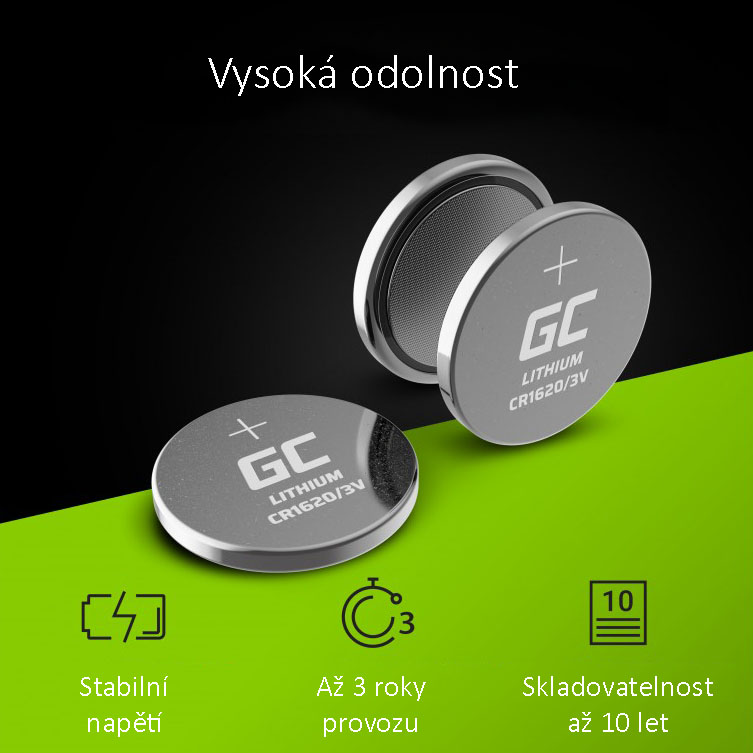 Baterie Green Cell CR1620 XCR03 70mAh