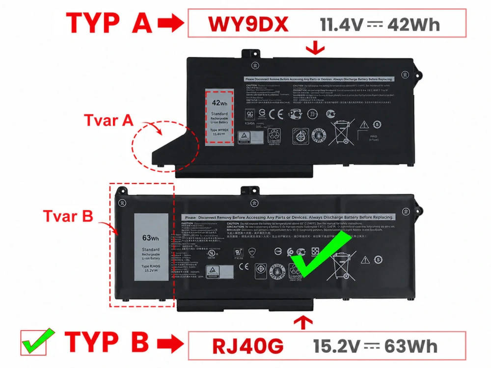 Baterie TRX RJ40G pro notebooky Dell 451-BCSW Latitude 5420, 5520 - Li-Ion 15,2V 4145mAh 63Wh