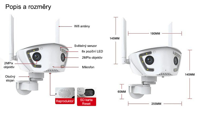 Duální wi-fi IP kamera Innotronik ICH-R22