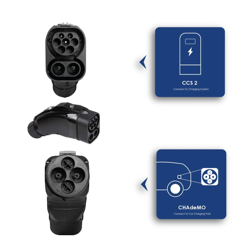 Adaptér CCS2 / CHAdeMO pro nabíjení elektromobilů AK-SC-E18 1000V DC 250A