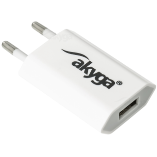 Nabíječka Akyga AK-CH-03W - USB nabíječka do el. sítě s výstupem 5V/1000mA