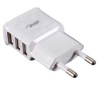 Nabíječka Akyga AK-CH-05 - nabíječka do el. sítě 3xUSB výstup