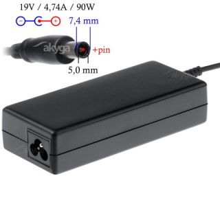 Napájecí zdroj Akyga AK-ND-04 19V/4.74A 90W 7.4x5.0mm + pin - neoriginální