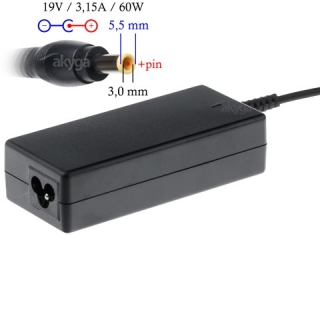 Napájecí zdroj Akyga AK-ND-13 19V/3.15A 60W 5.5x3.0mm + pin - neoriginální