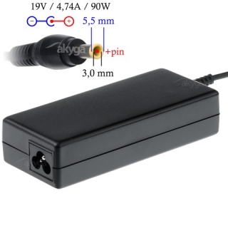 Napájecí zdroj Akyga AK-ND-27 19V/4.74A 90W 5.5x3.0mm + pin - neoriginální