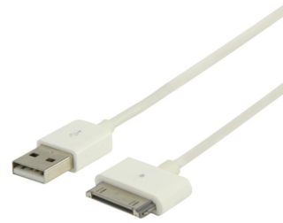 USB kabel Valueline VLMP39100W1.00 - iPod 30pin, 1m, bílý