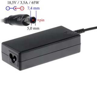 Napájecí zdroj Akyga AK-ND-03 18.5V/3.5A 65W 7.4x5.0mm + pin - neoriginální