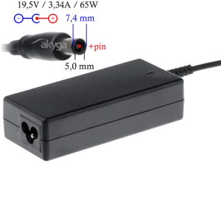 Napájecí zdroj Akyga AK-ND-05 19.5V/3.34A 65W 7.4x5.0mm + pin - neoriginální
