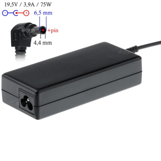 Napájecí zdroj Akyga AK-ND-19 19.5V/3.9A 76W 6.5x4.4mm + pin - neoriginální