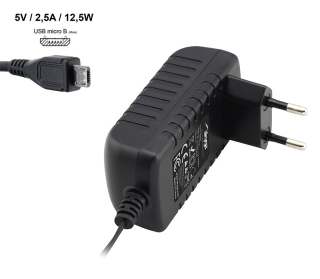 Síťová nabíječka Akyga AK-TB-06 - 5V/2,5A 12,5W microUSB konektor - neoriginální