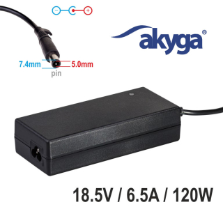 Napájecí zdroj Akyga AK-ND-46 18.5V/6.5A 120W 7.4x5.0mm + pin - neoriginální