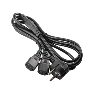 Duální napájecí kabel Akyga AK-PC-04A - 2 x IEC C13 - 1.8m